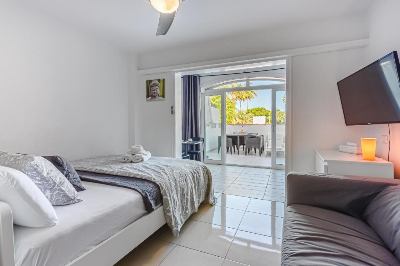 Fantastic Large Studio In Front Of Beach Heated Pool Wifi Arona  Exterior foto